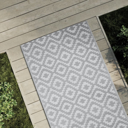 Tappeto da Esterni ARAKIL Grigio 80x250 cm in PP