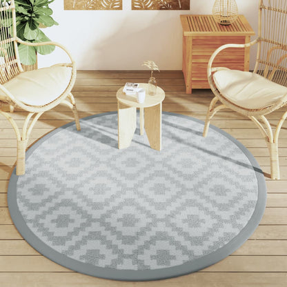 Tappeto da Esterno ARAKIL Grigio Ã˜160 cm in PP