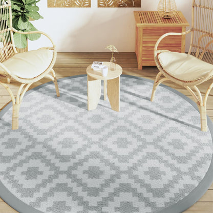 Tappeto da Esterno ARAKIL Grigio Ã˜200 cm in PP