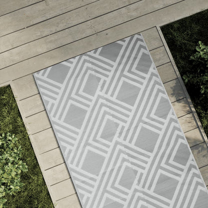 Tappeto da Esterni ARAKIL Grigio 80x250 cm in PP