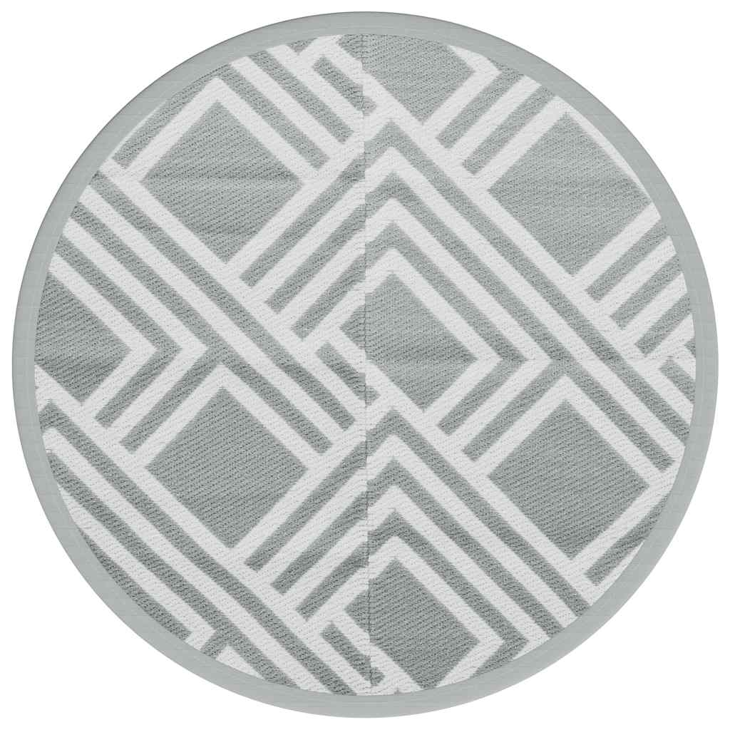 Tappeto da Esterno ARAKIL Grigio Ã˜120 cm in PP