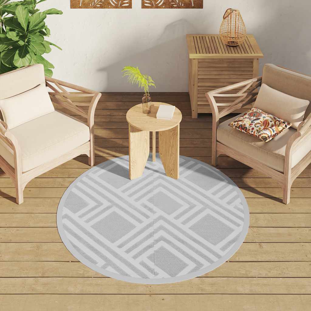 Tappeto da Esterno ARAKIL Grigio Ã˜120 cm in PP