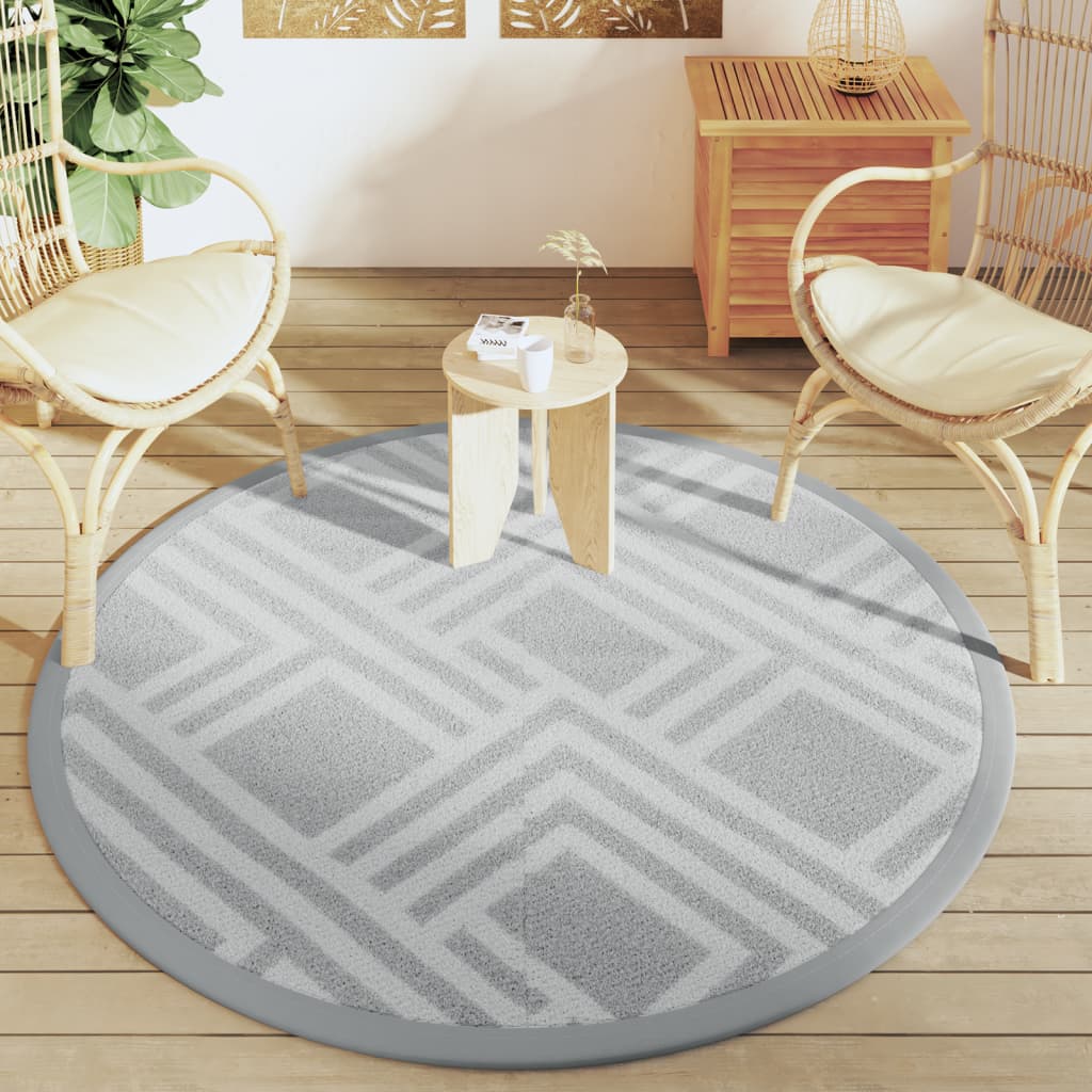 Tappeto da Esterno ARAKIL Grigio Ã˜160 cm in PP