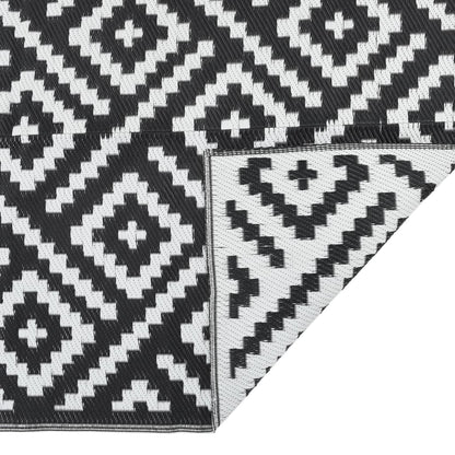 Tappeto da Esterno ARAKIL Bianco e Nero 80x250 cm PP
