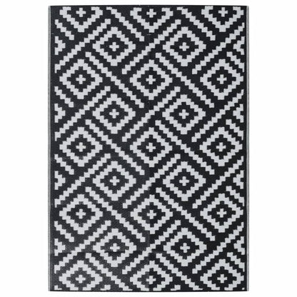 Tappeto da Esterno ARAKIL Bianco e Nero 140x200 cm PP