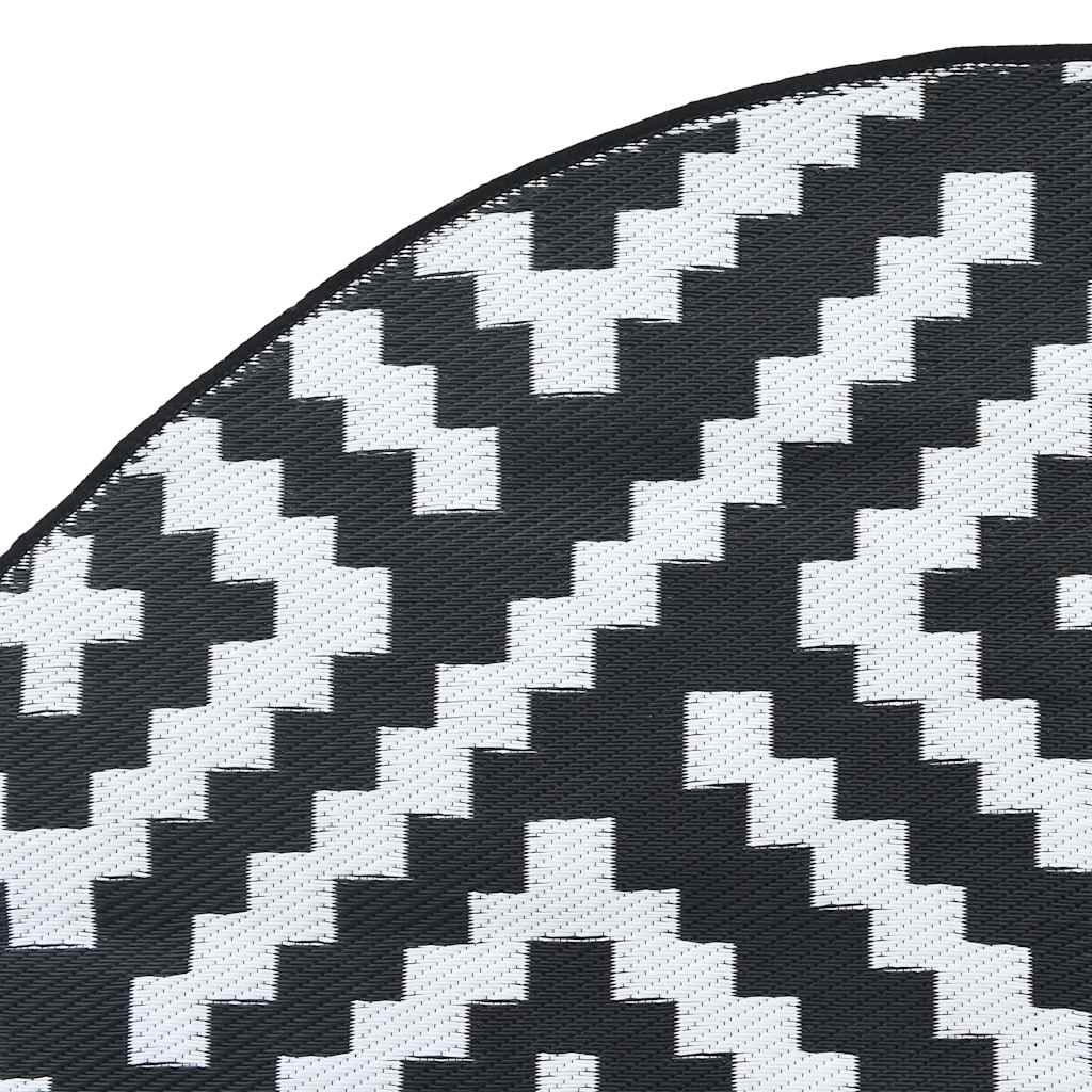 Tappeto da Esterni ARAKIL Bianco e Nero ÃƒËœ200 cm in PP