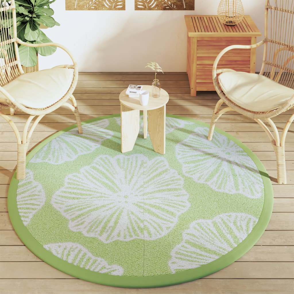 Tappeto da Esterno ARAKIL Verde Ã˜160 cm in PP