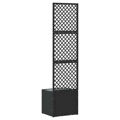 Fioriera a traliccio da giardino Nero 35 x 30 x 135 cm Metallo