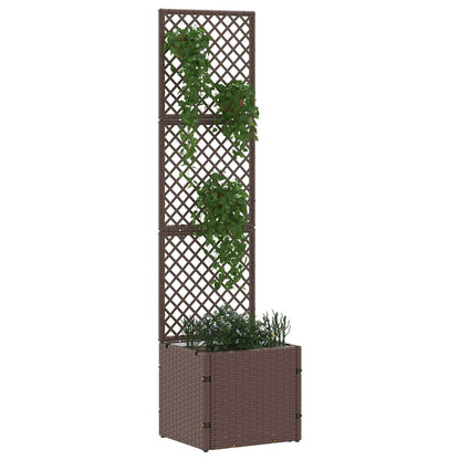 Fioriera a traliccio da giardino Marrone 35 x 30 x 135 cm