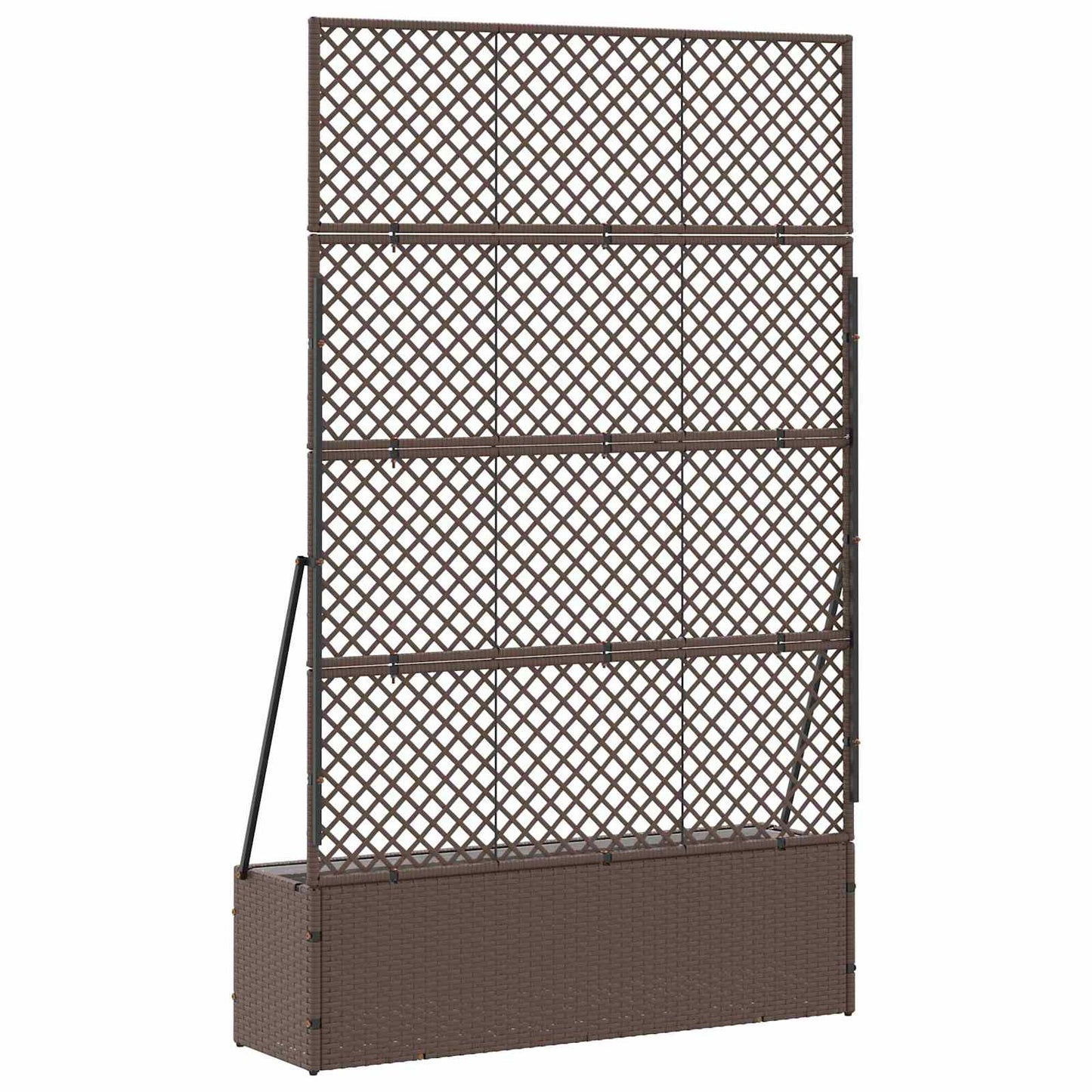 Fioriera a traliccio da giardino Marrone 105 x 30 x 170 cm