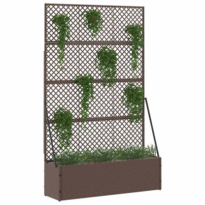 Fioriera a traliccio da giardino Marrone 105 x 30 x 170 cm