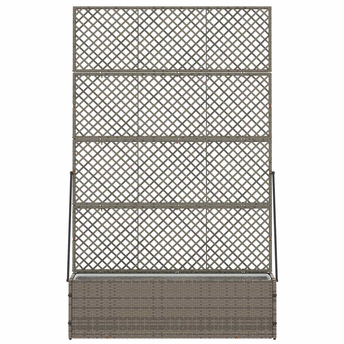 Fioriera a traliccio da giardino Grigio 105 x 30 x 170 cm