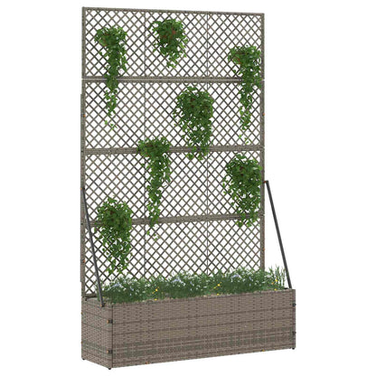 Fioriera a traliccio da giardino Grigio 105 x 30 x 170 cm