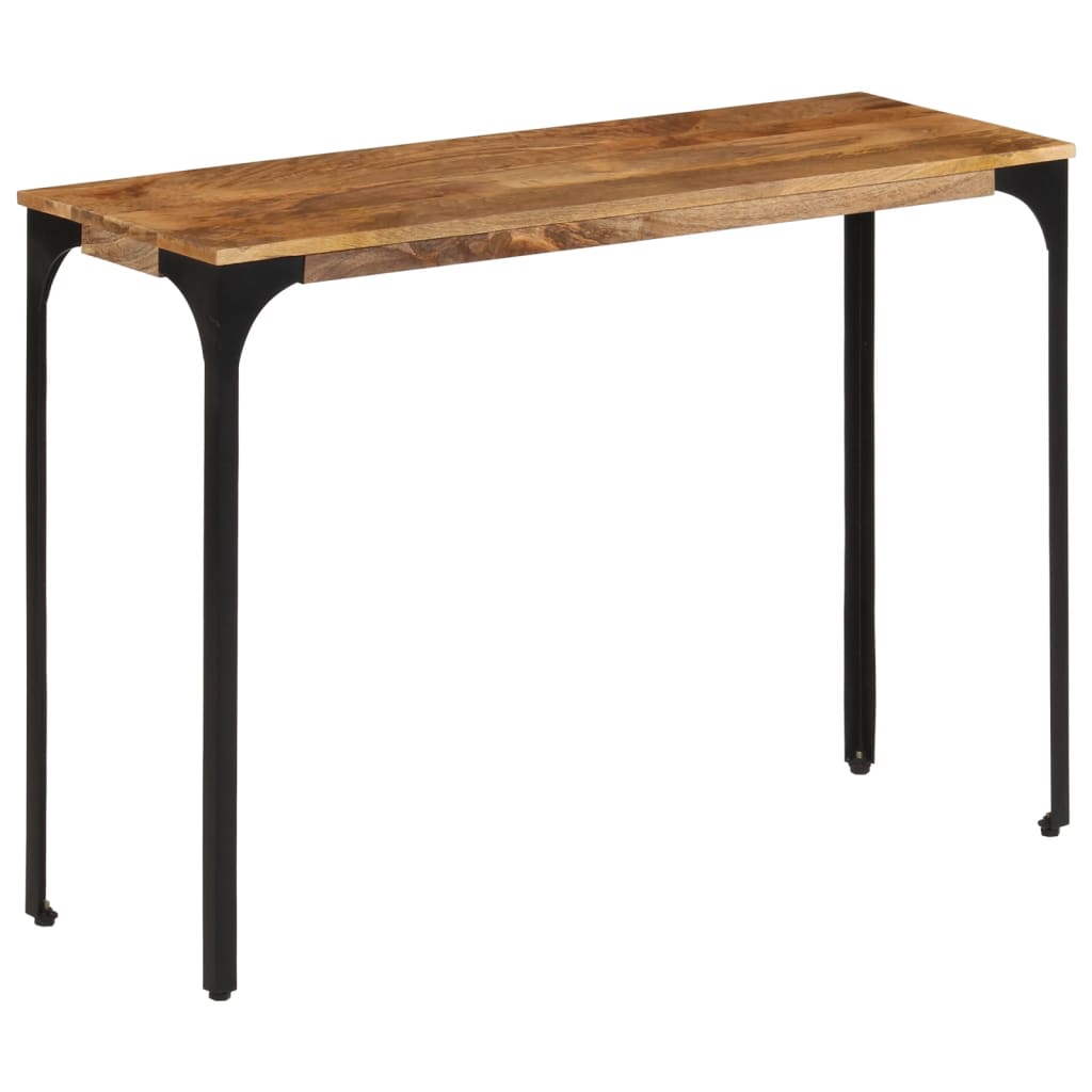 Tavolo Consolle Marrone 110x35x76 cm Massello Mango e Ferro