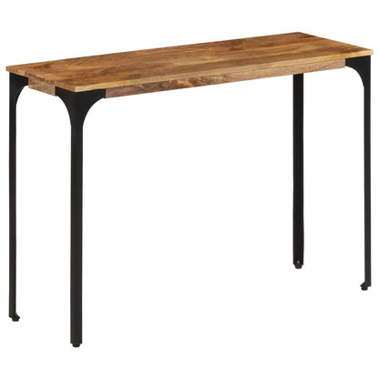 Tavolo Consolle Marrone 110x35x76 cm Massello Mango e Ferro
