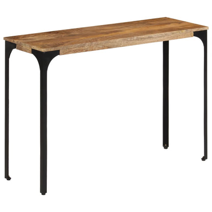 Tavolo Consolle Marrone 110x35x76 cm Massello Mango e Ferro