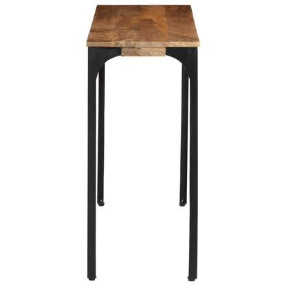 Tavolo Consolle Marrone 110x35x76 cm Massello Mango e Ferro