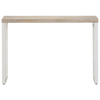 Tavolo Consolle Marrone 110x35x76 cm Massello Mango e Ferro