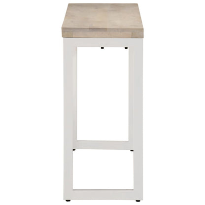 Tavolo Consolle Marrone 110x35x76 cm Massello Mango e Ferro