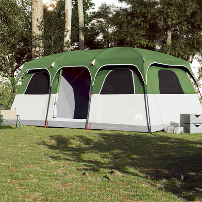 Tenda Familiare a Cabina per 9 Persone Verde Impermeabile