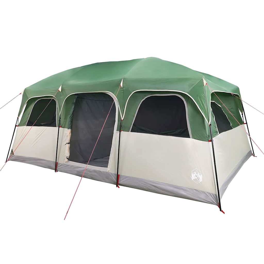 Tenda Familiare a Cabina per 9 Persone Verde Impermeabile