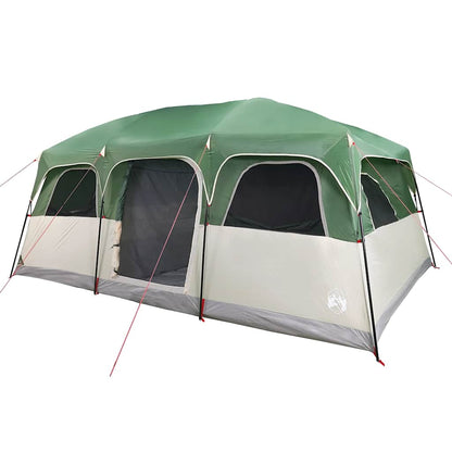 Tenda Familiare a Cabina per 9 Persone Verde Impermeabile