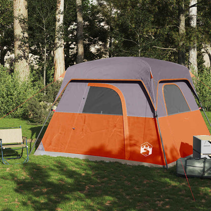Tenda da Campeggio a Cabina 4 Persone Arancione Impermeabile