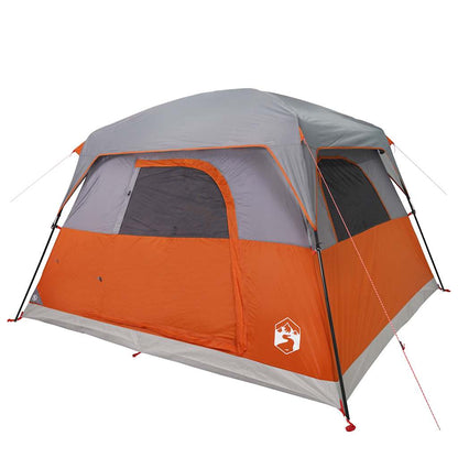 Tenda da Campeggio a Cabina 4 Persone Arancione Impermeabile
