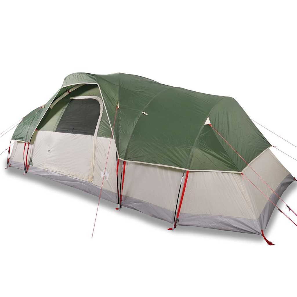 Tenda Familiare a Cupola per 11 Persone Verde Impermeabile