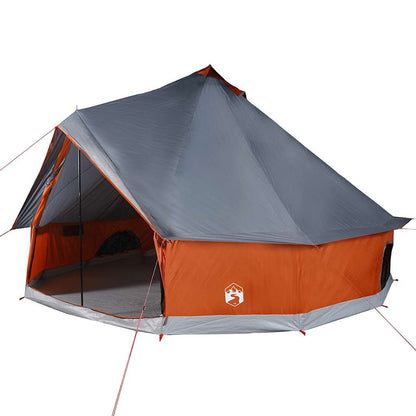 Tenda Familiare Tipi 10 Persone Grigia e Arancione Impermeabile