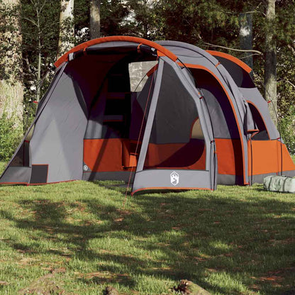 Tenda da Campeggio a Tunnel per 4 Persone Grigia Impermeabile