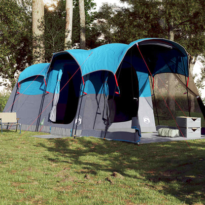 Tenda Familiare a Tunnel per 8 Persone Blu Impermeabile