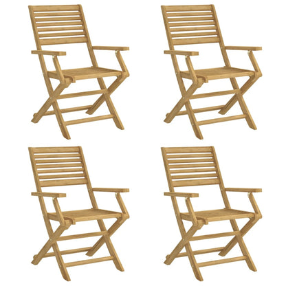 Sedie Giardino Pieghevoli 4pz 54,5x61,5x86,5 cm Massello Acacia