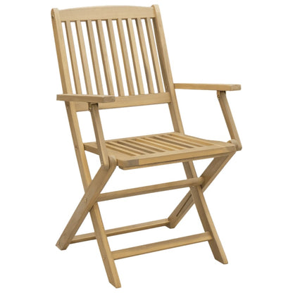 Sedie Giardino Pieghevoli 4 pz 57,5x54,5x90 cm Massello Acacia