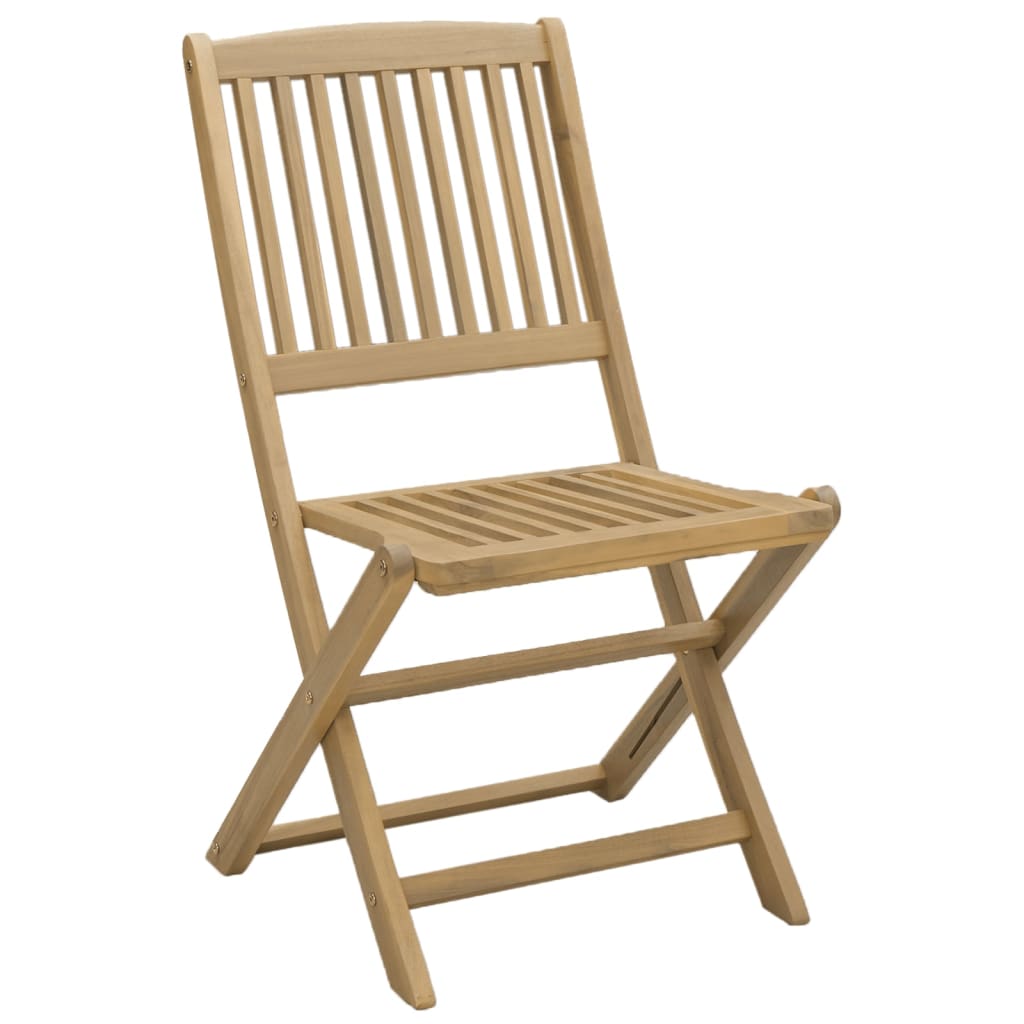 Sedie Giardino Pieghevoli 4 pz 57x49x90cm Legno Massello Acacia
