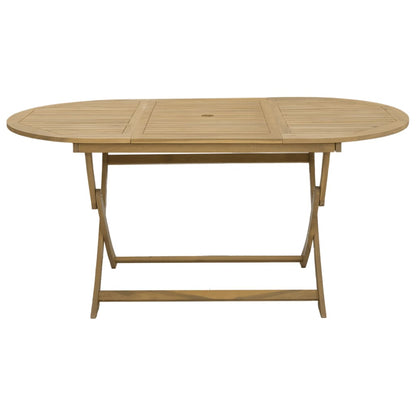 Tavolo da Giardino Pieghevole 160x85x75cm Legno Massello Acacia