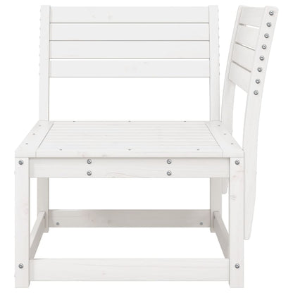 Divano Angolare Giardino Bianco 73x73x78 cm Legno Massello Pino