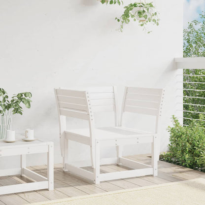 Sedia da Giardino Bianca in Legno Massello di Pino