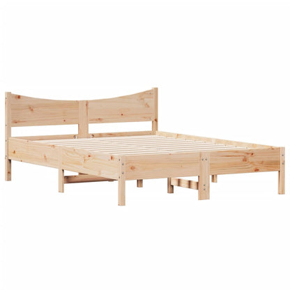 Letto senza Materasso 140x200 cm in Legno Massello di Pino