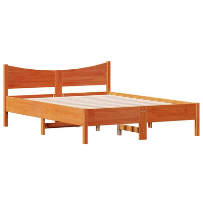 Giroletto senza Materasso Marrone Cera 140x200cm Massello Pino
