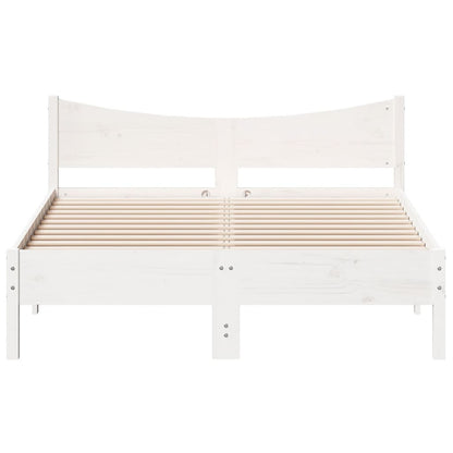 Letto senza Materasso Bianco 120x200 cm Legno Massello di Pino