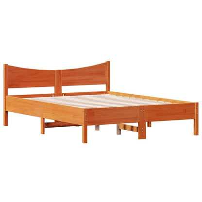 Letto senza Materasso Marrone Cera 120x200 cm in Legno di Pino