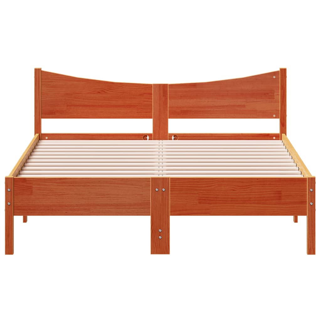 Letto senza Materasso Marrone Cera 120x200 cm in Legno di Pino