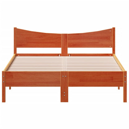 Letto senza Materasso Marrone Cera 120x190 cm in Legno di Pino