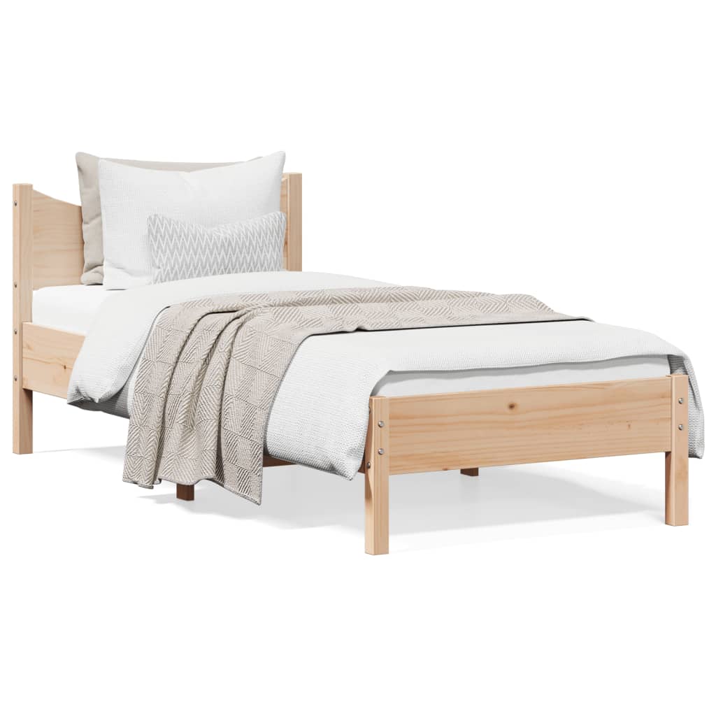 Letto senza Materasso 75x190 cm in Legno Massello Pino