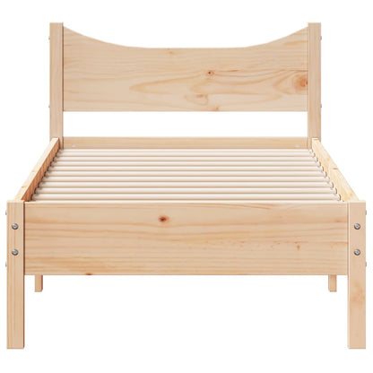 Letto senza Materasso 75x190 cm in Legno Massello Pino