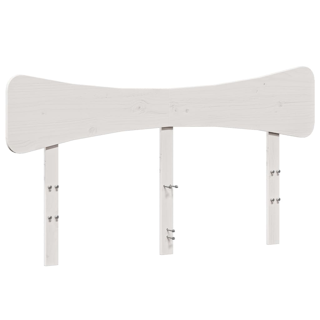 Testiera Bianca 150 cm in Legno Massello di Pino