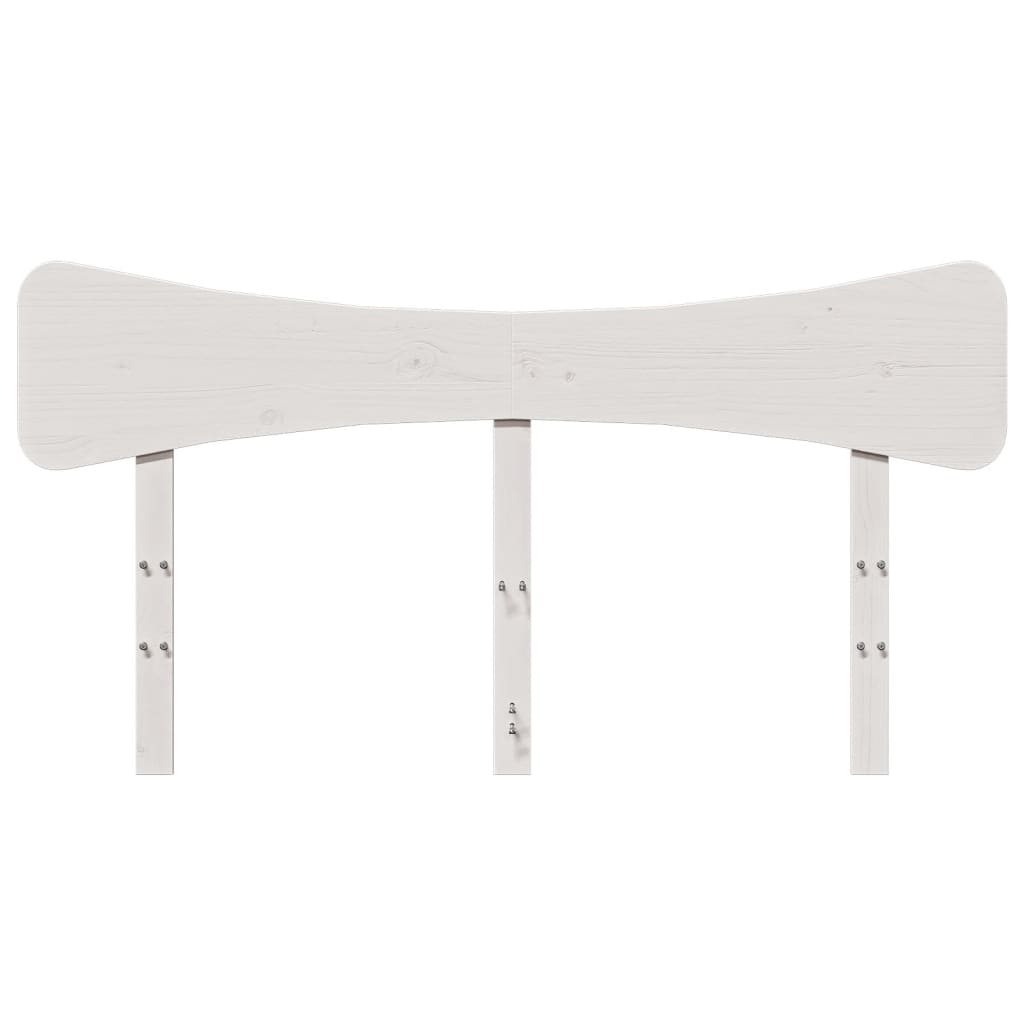 Testiera Bianca 150 cm in Legno Massello di Pino