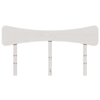 Testiera Bianca 150 cm in Legno Massello di Pino