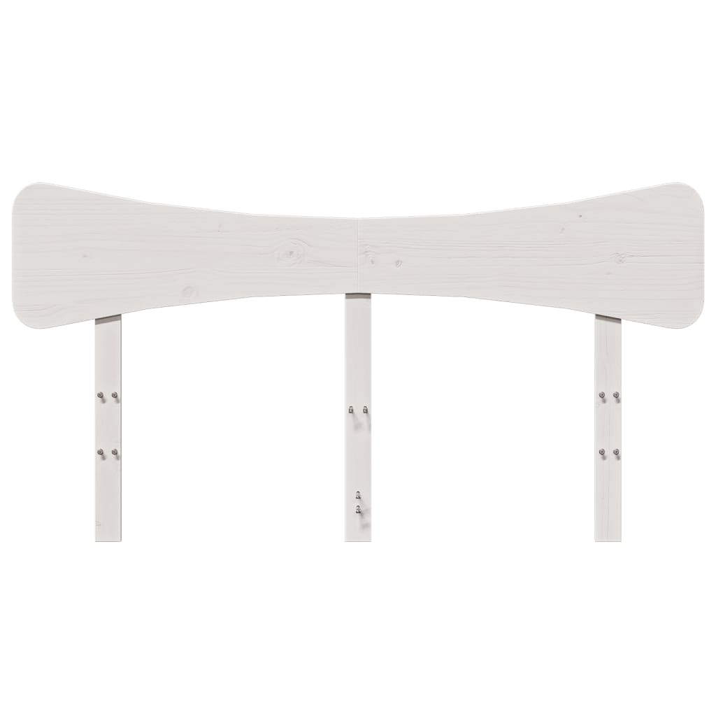 Testiera Bianca 140 cm in Legno Massello di Pino